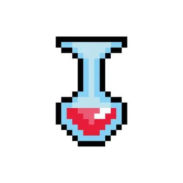 Tube test 8 bits pixelated style icon Ilustração Stock