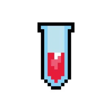 Tube test 8 bits pixelated style icon 스톡 일러스트