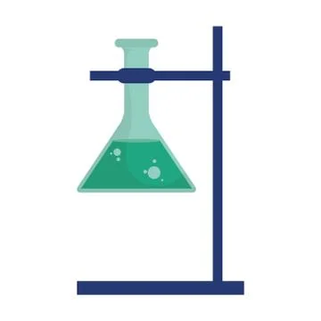 Tube test laboratory in support metallic 스톡 일러스트