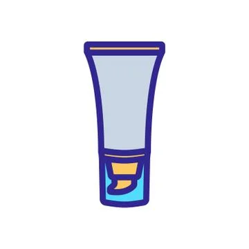 Tube of toothpaste icon vector outline illustration 스톡 일러스트