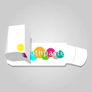 Tube of toothpaste Stock Illustration