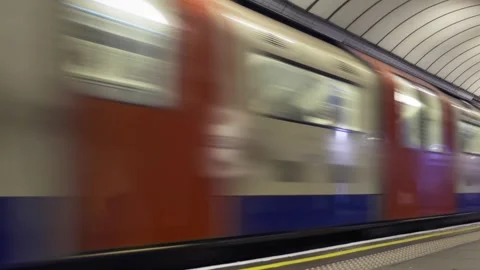 Tube train loop. Stock Footage 313382446
