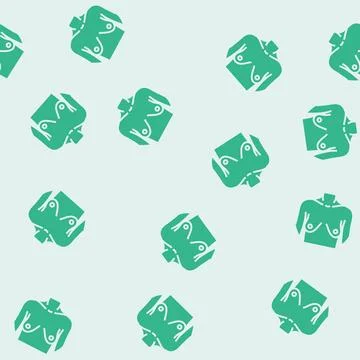 Tuberous breast correction surgery glyph seamless pattern Stock Illustration