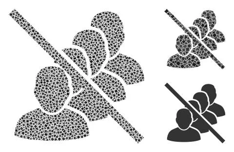 Tuberous No People Queue Icon Mosaic Stock Illustration