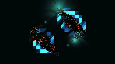 Tubes and sphere rotating Stock Footage 41835963