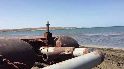 Tubes on beach Video stock 80505651