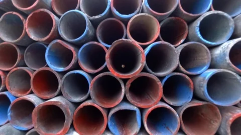 Tubes for construction site Stock Footage 110900423