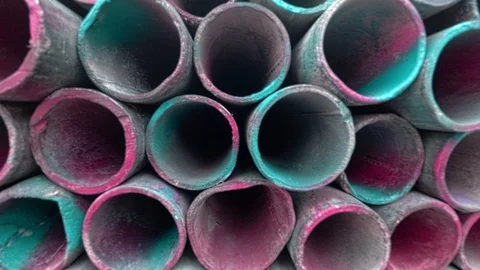 Tubes for construction site Stock Footage 111853839