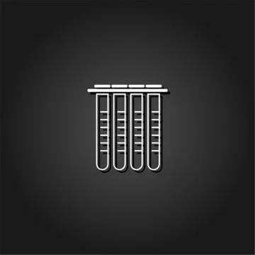 Tubes icon flat. Stock Illustration