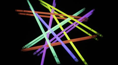 Tubes lumineux fluorescents de différentes couleurs Stock Photos
