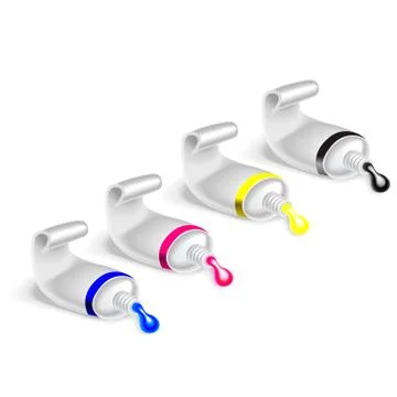 Tubes of paint Stock Illustration