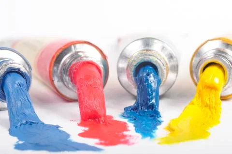 Tubes paints Stockfoto's