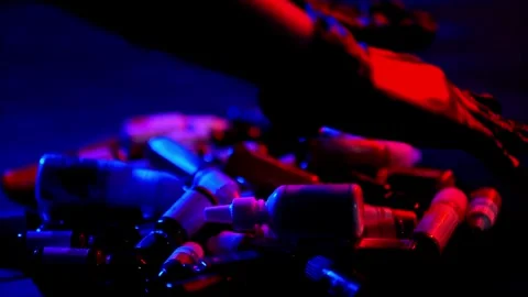 Tubes for permanent makeup Stock Footage 287678858