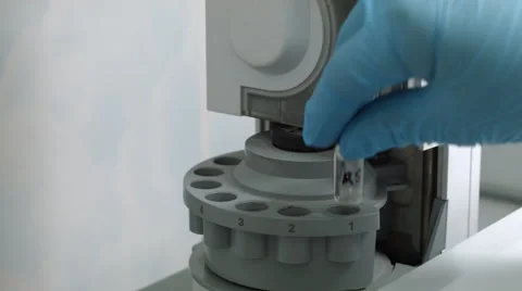 Tubes prepared in lab centrifuge machine Stock-Footage 51982610