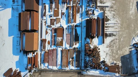 Tubes at a steel mill Stock Footage 161625627