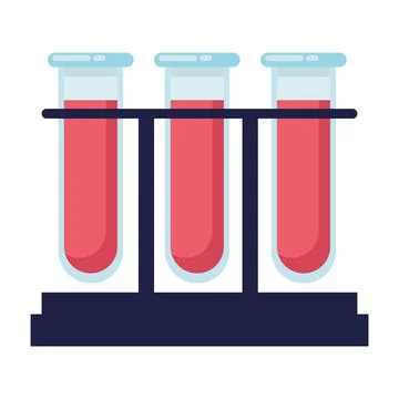 Tubes test laboratory Stock Illustration