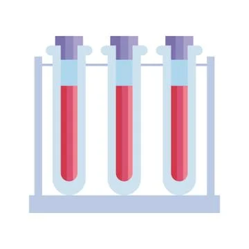 Tubes test laboratory isolated icon Stock Illustration