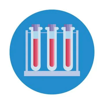 Tubes test laboratory isolated icon 스톡 일러스트