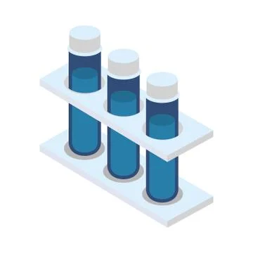 Tubes test laboratory isolated icon Stock Illustration