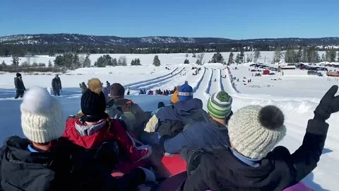 Tubing Back Video stock 147211477