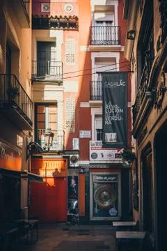 Tubo Street in Zaragoza, Spain. Stock Photos
