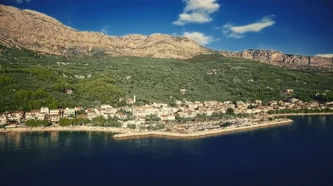 Tucepi aerial view Stock Footage 71609175