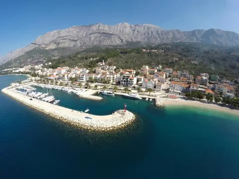 Tucepi harbor Stock Photos