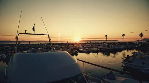 Tucepi sunset aerial Stock Footage 71608995