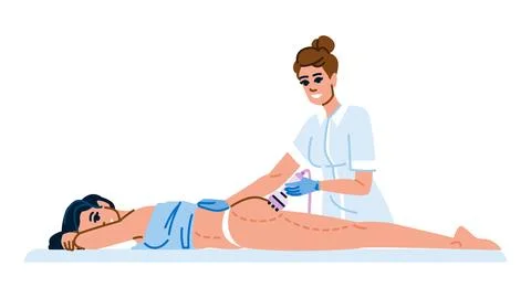 Tuck body contouring vector Stock Illustration