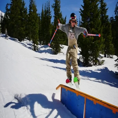 Tucker taking some park laps at Timberline Stock Footage 69377184