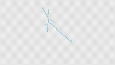Tucson City Line Map Self Drawing Animated Overlay, Alpha 4K Video stock 340286280