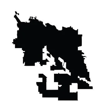 Tucson city map vector silhouette illustration Ilustração Stock
