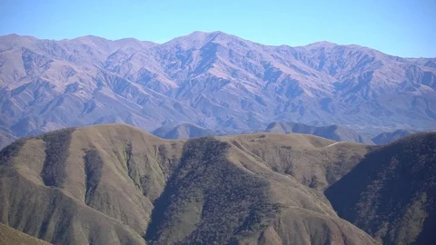 Tucumanos hills, mountain range pre Andes mountain range Stock Footage 123799586