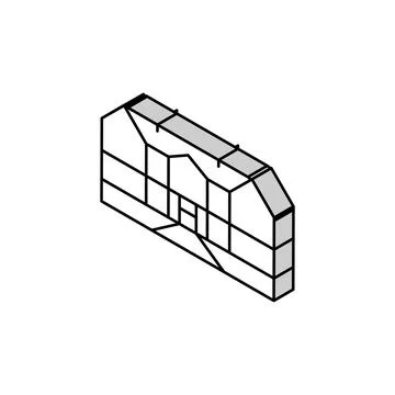 Tudor house isometric icon vector illustration Stock Illustration