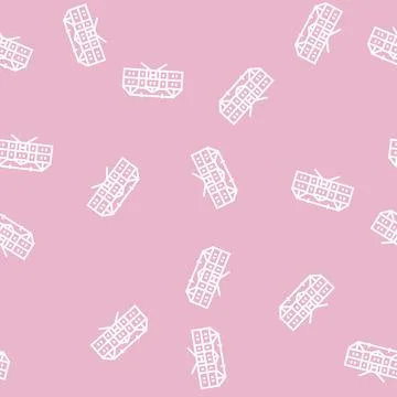 Tudor house line seamless pattern イラスト素材