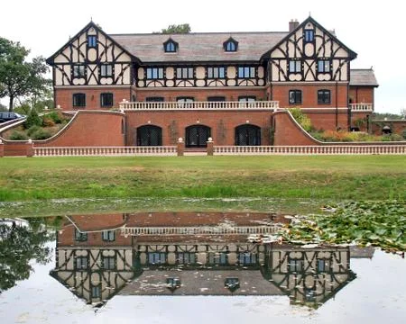 Tudor house reflections Stock Photos
