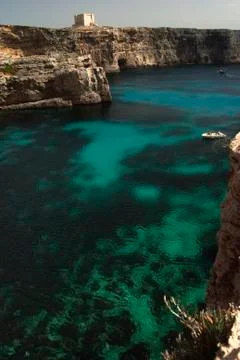 Tues turquoise and cliffs Stock Photos