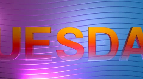 Tuesday motion graphic Stock Footage 67475935