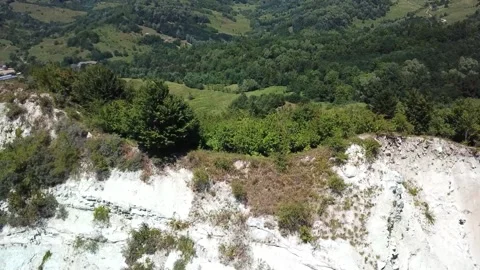 Tuff layers of volcanic rocks in Slanic, Prahova County, Romania Video stock 247453795