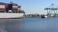Tug Assists Container Ship HD Footage