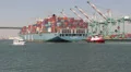 Tug Assists Container Ship HD Footage
