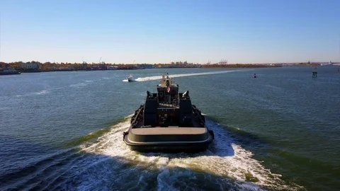 Tug boat 4k Stock Footage 69743963
