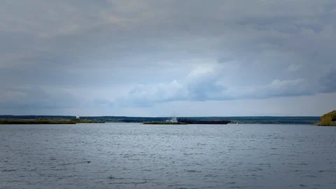 Tug that is dragging large ship. 3840x2160 UHD Free footage stoke Stock Footage 116806967