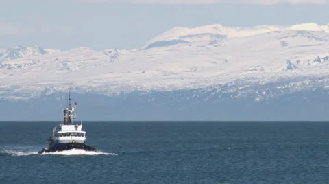 Tug incoming Stock Footage 5007908