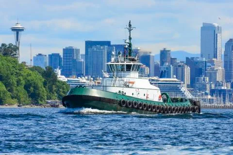 Tug in Seattle Stock Photos