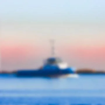 Tug ship - blurred image 写真素材
