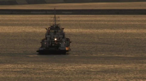 Tug Sunrise Stock Footage 93784