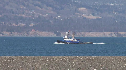 Tug Underway Stock Footage 5011806
