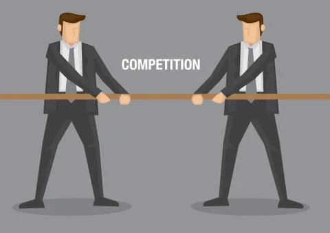 Tug of War Business Concept Vector Illustration Stock Illustration