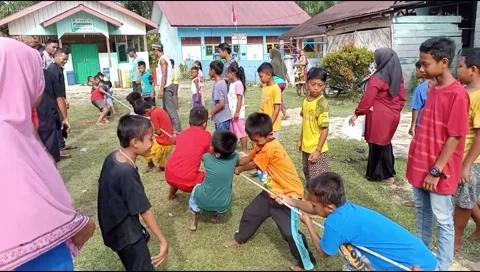 Tug of war game Stock Footage 204970607